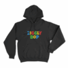 Colorful Ziggly Unisex Hoodie Black
